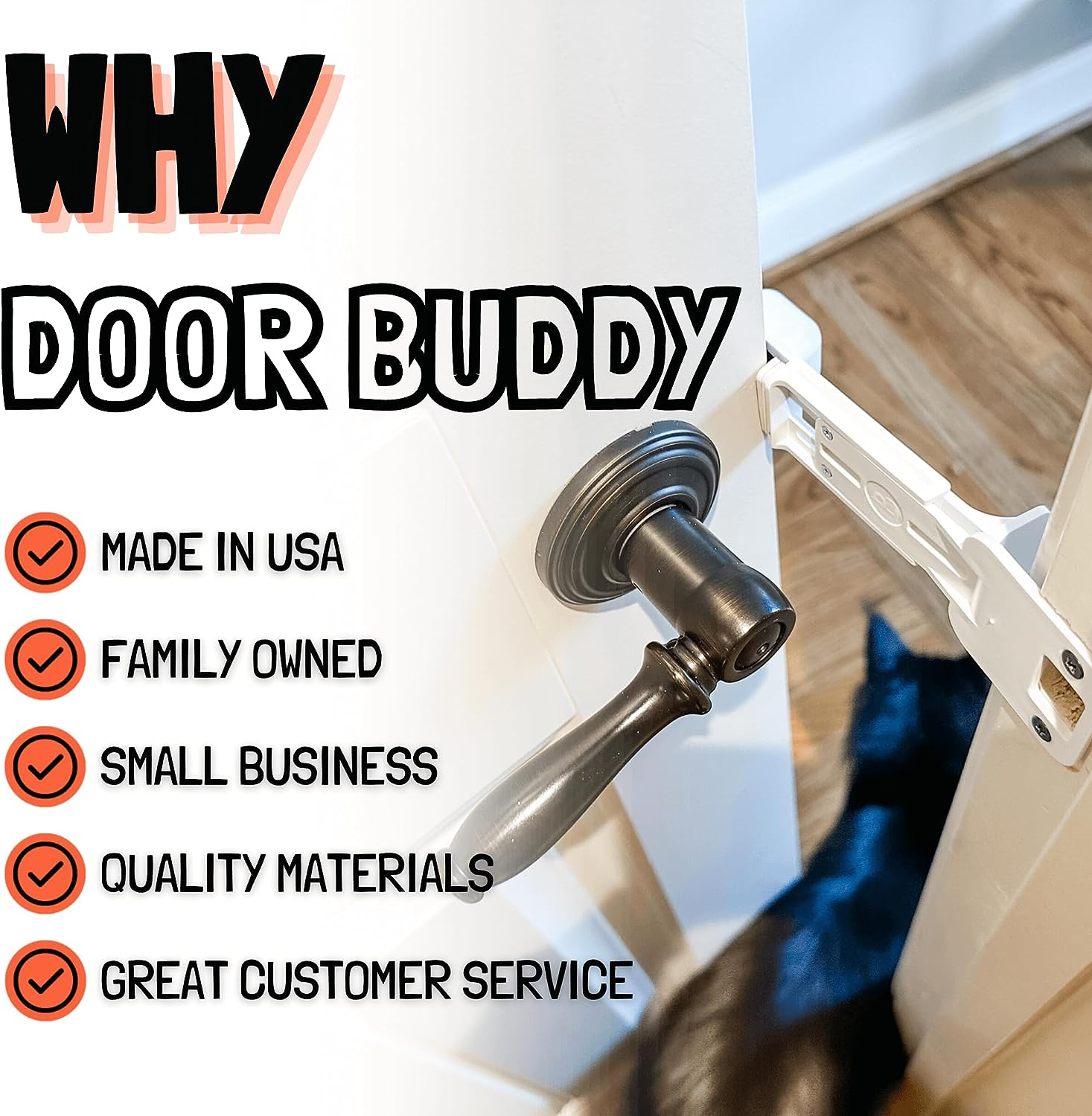 Door Prop for Cats Easiest Cat Door Latch Holder to Keep Interior Door Open for Pets - Image 7