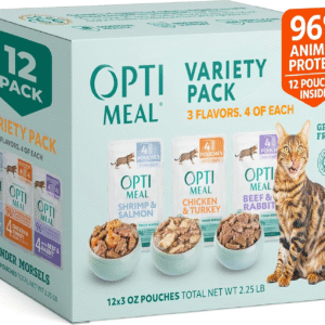 Wet Cat Food Variety Pack Grain Free Tender Morsels, High Protein Premium