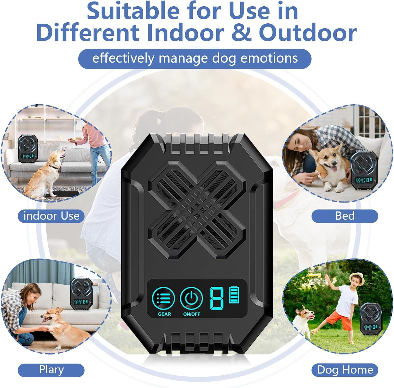 Anti Barking Devices Dog Bark Deterrent Device 3 Adjustable Modes, Ultrasonic Dog Bark - Image 5