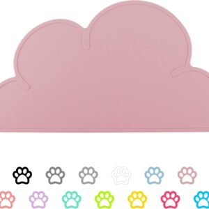 Pet Food Mat – Non-Slip Silicone Feeding Mat for Dogs & Cats, Waterproof Placemat for Bowls, Easy to Clean (Lilac)