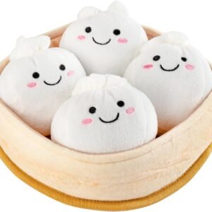 Dog Squeaky Toys – 5 Pack Interactive Plush Chew Toys for Puppies, Small, Medium & Large Dogs, Durable Stuffed Dog Toy Set