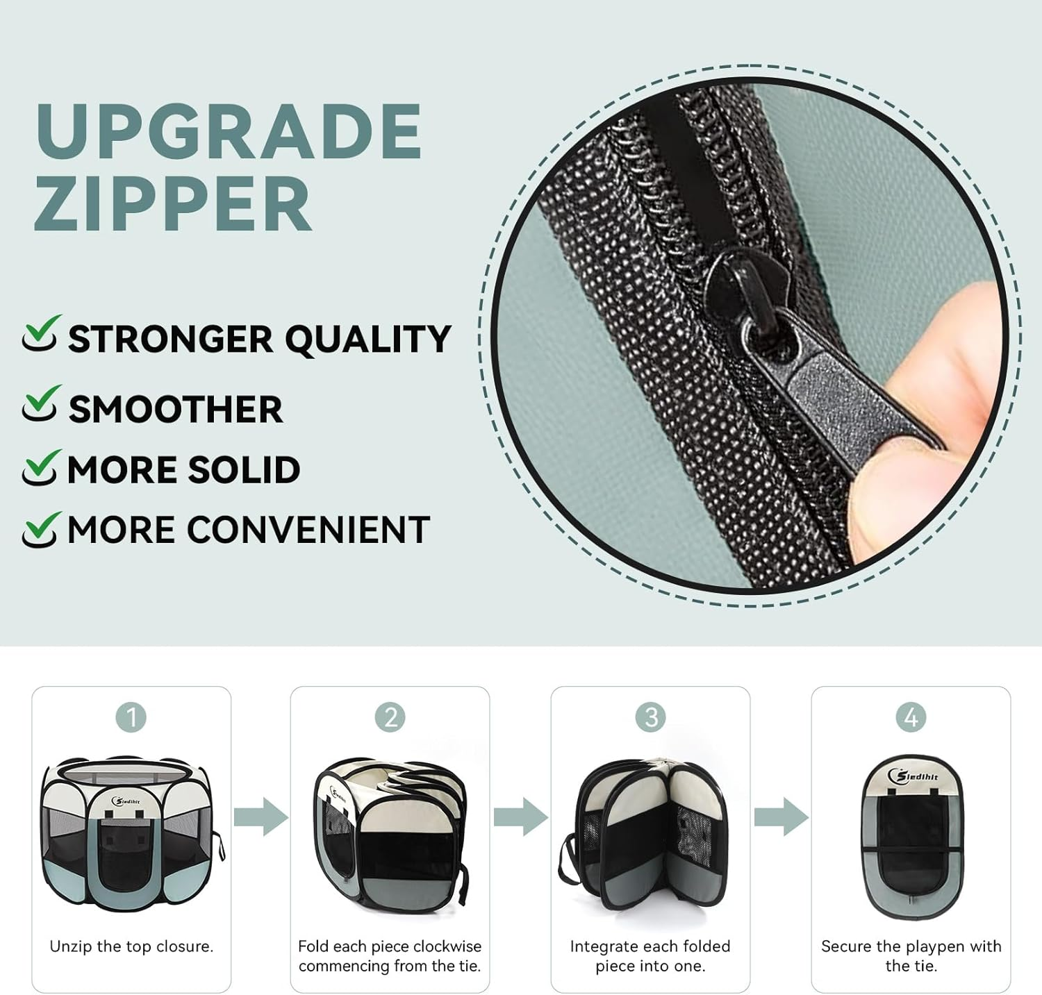 Dog Cat Playpen Puppy Pet Playpen Indoor for Small Dog Crate Tent Cage Outdoor - Image 7