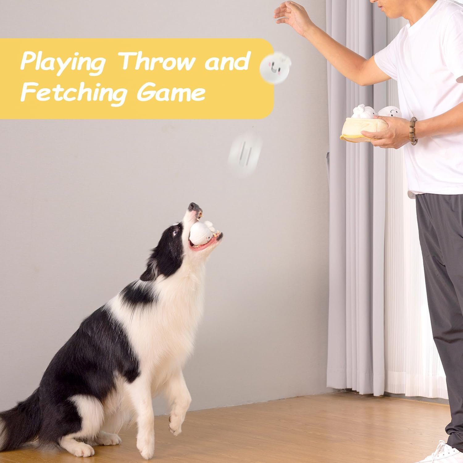 Dog Squeaky Toys – 5 Pack Interactive Plush Chew Toys for Puppies, Small, Medium & Large Dogs, Durable Stuffed Dog Toy Set - Image 3