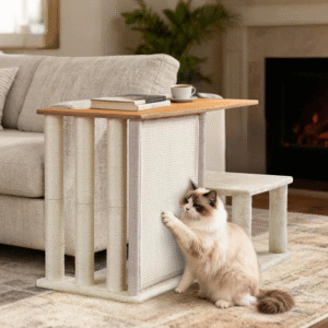 Cat Couch Protector from Cat Claws Couch Side Table with Durable Sisal Scratching Posts
