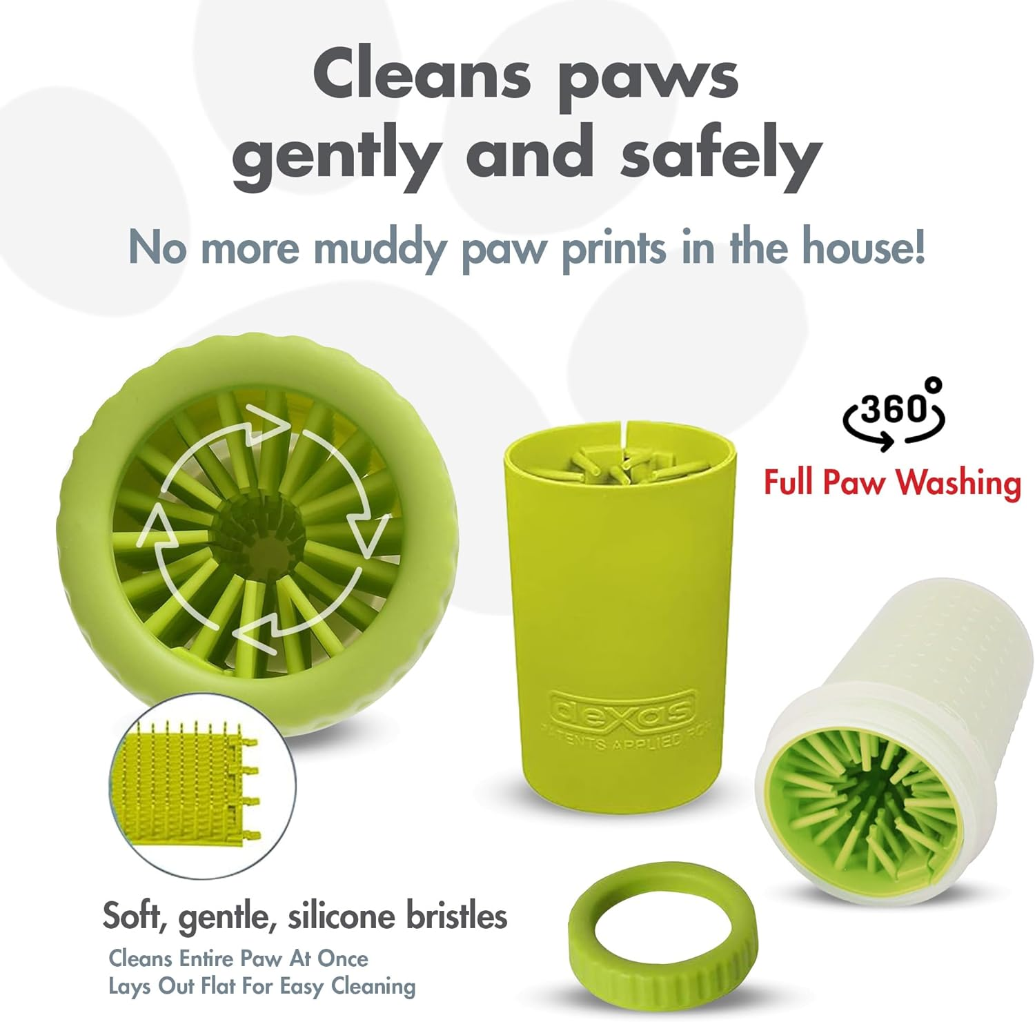 Mudbuster Portable Dog Paw Cleaner, Medium, Green, PW710383 Free Shipping - Image 2