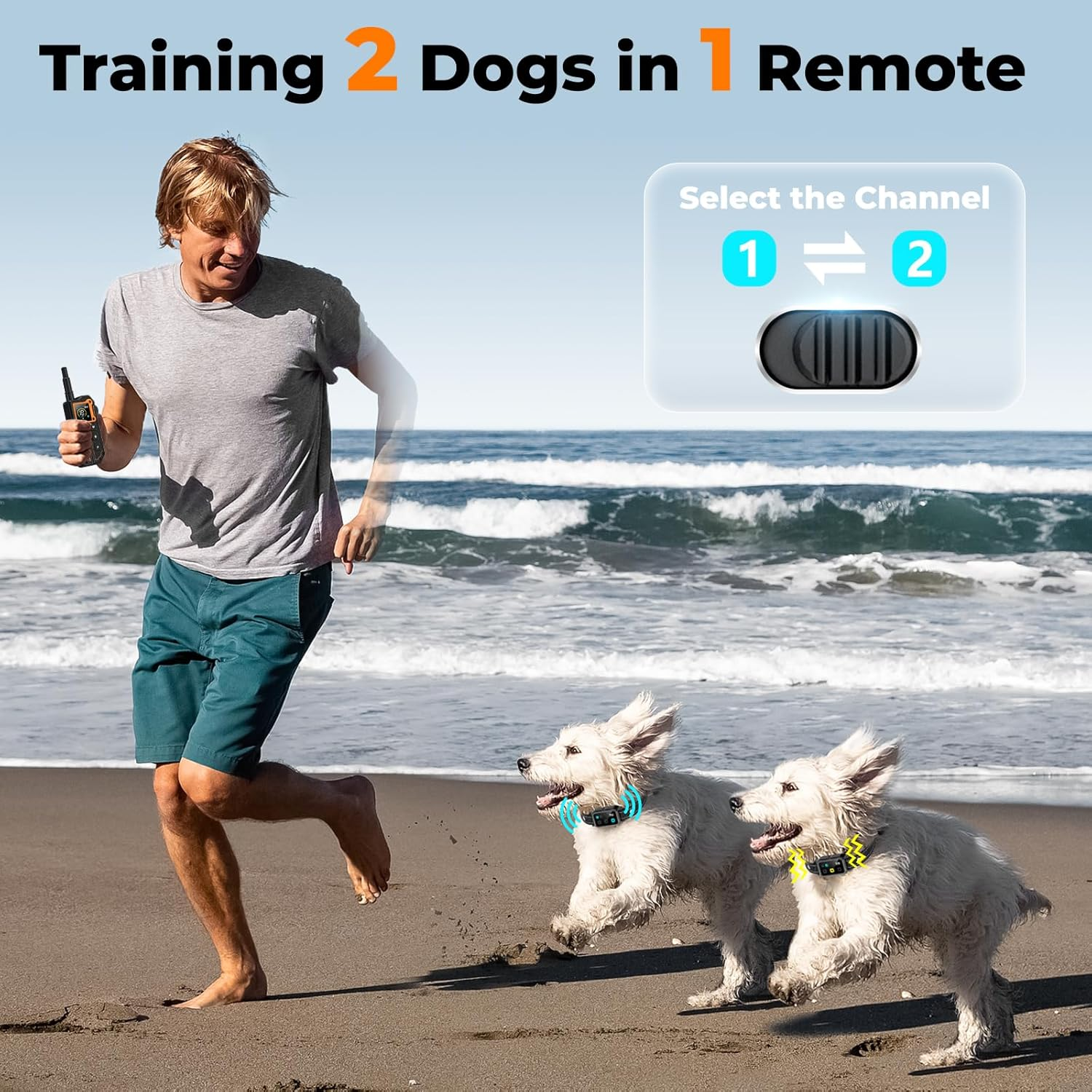 Dog Training Collar 3300FT Dog Training Collar with Remote IPX7 Waterproof Collar with Beep - Image 5