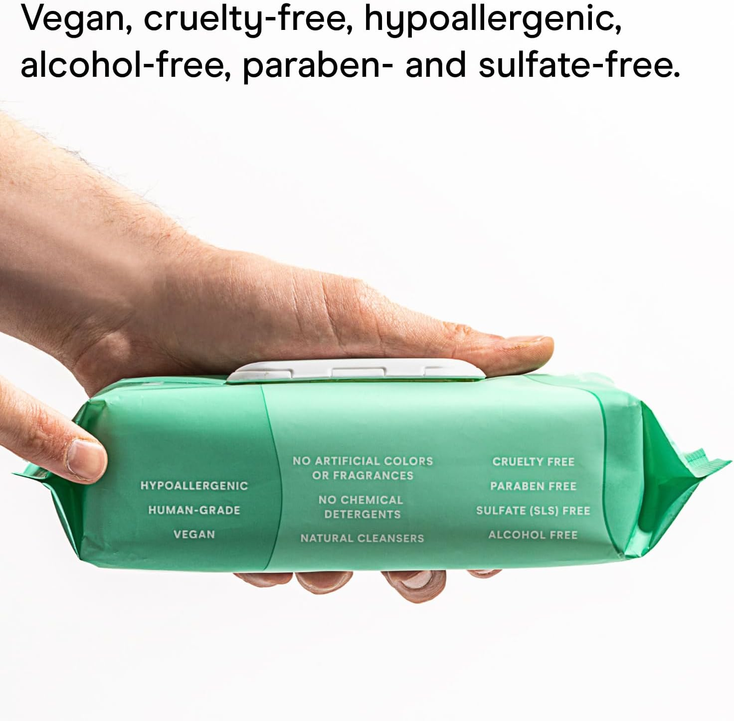 Eucalyptus Natural Dog Grooming Wipes Cruelty-Free Resealable Lid 70 Wipes per Pouch, 210 Count - Image 4