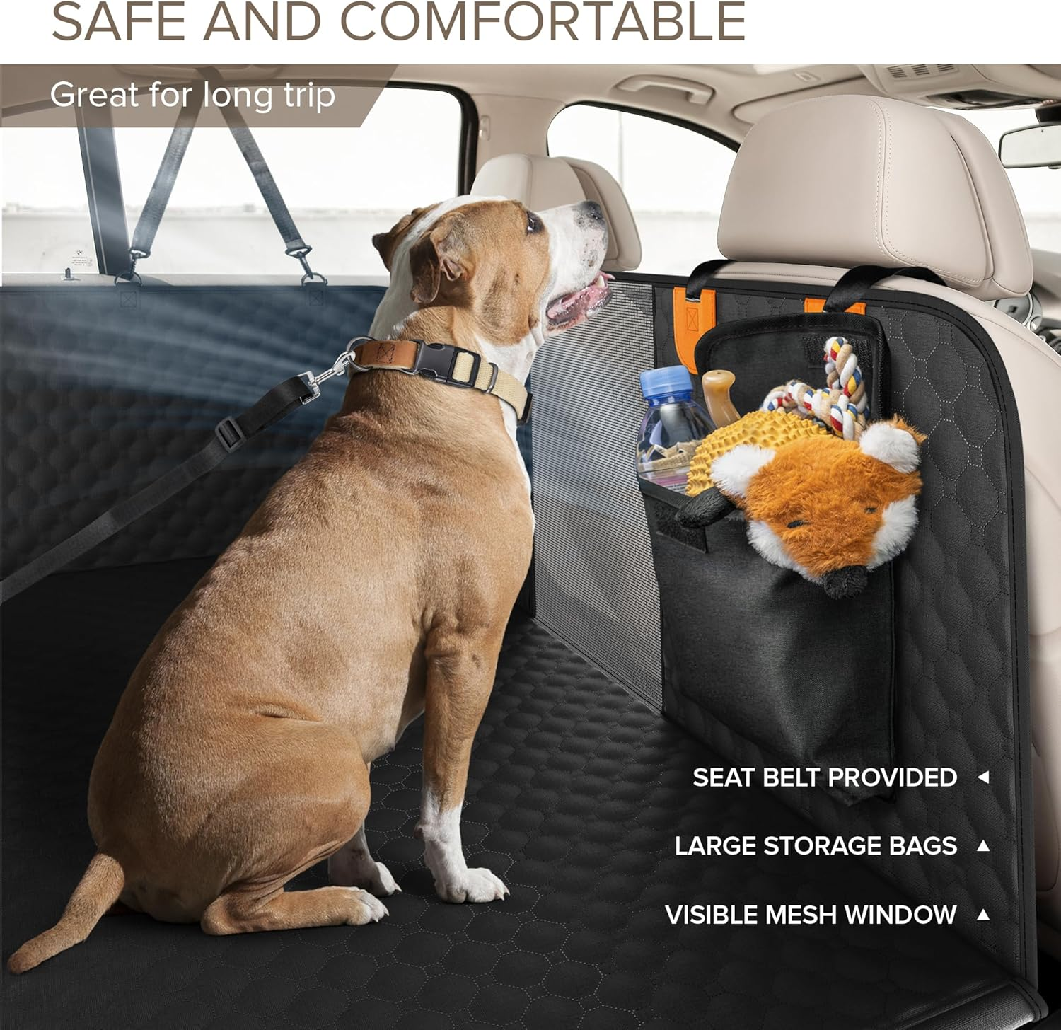 Back Seat Extender for Dogs Heavy Duty Dog Car Seat Cover for Back Seat - Image 5
