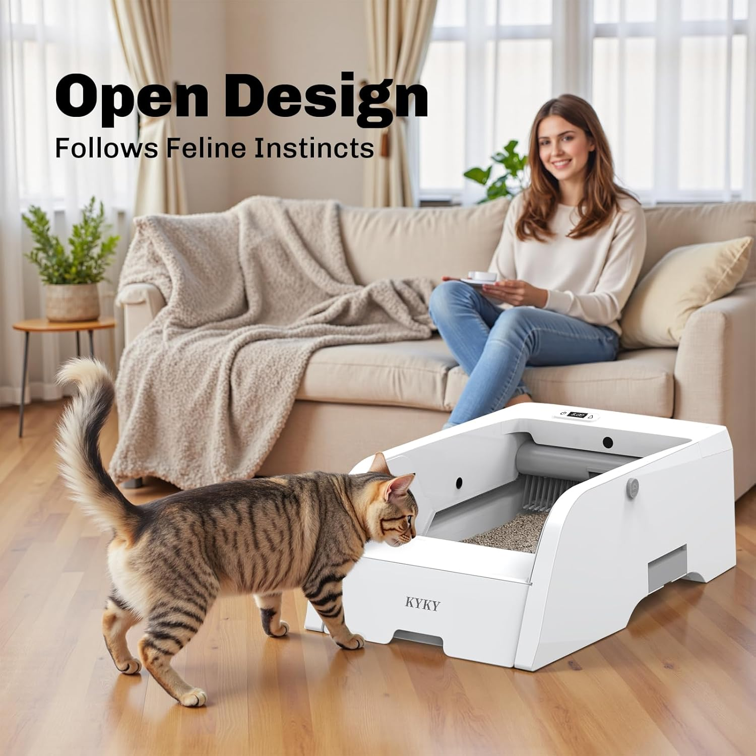 Self Cleaning Litter Box Upgraded Automatic Cat Litter Box Self Cleaning with APP Control - Image 2