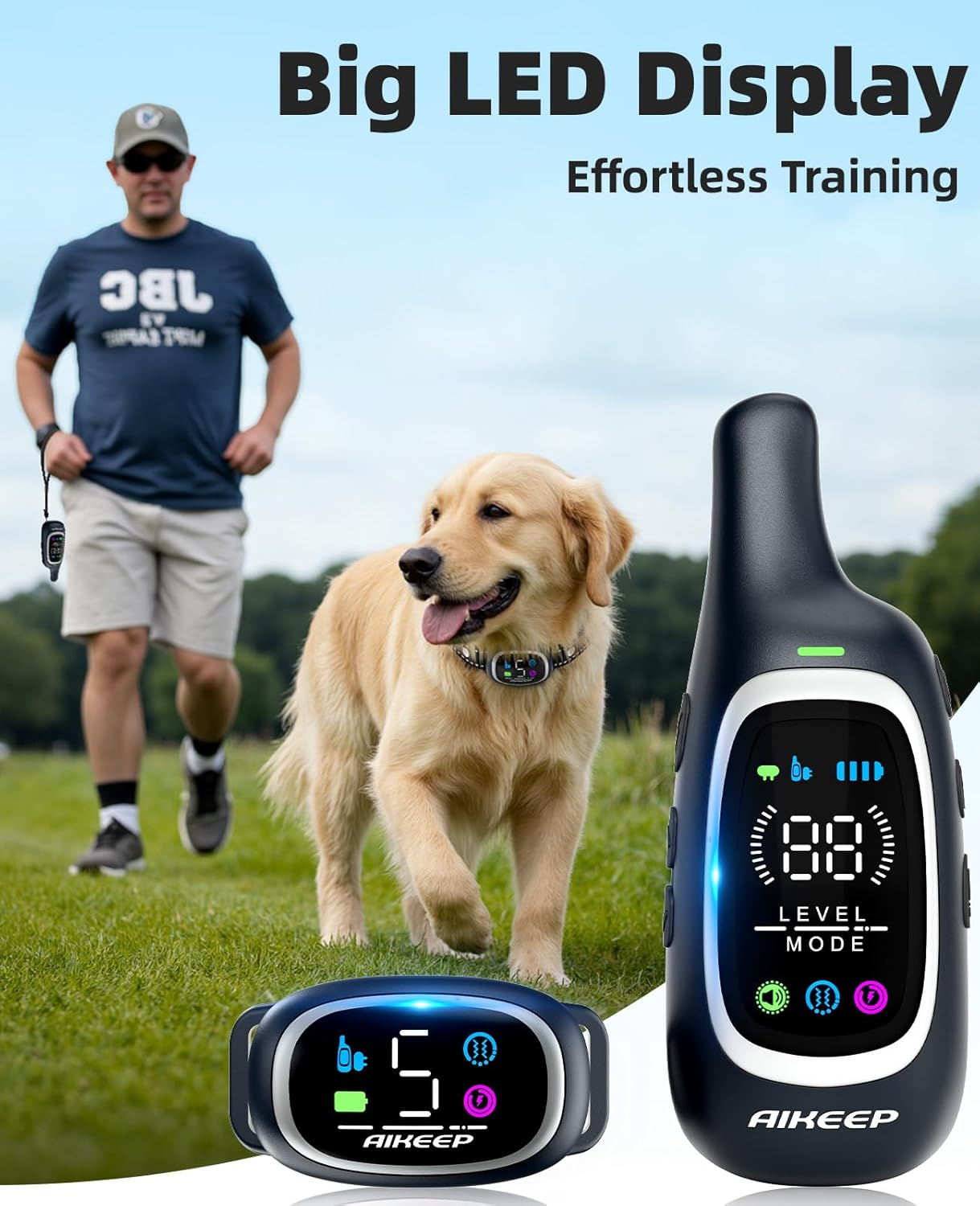 2-In-1 Dog Shock Collar and Bark Collar for Dogs 3300FT Dog Training Collar with Remote - Image 8