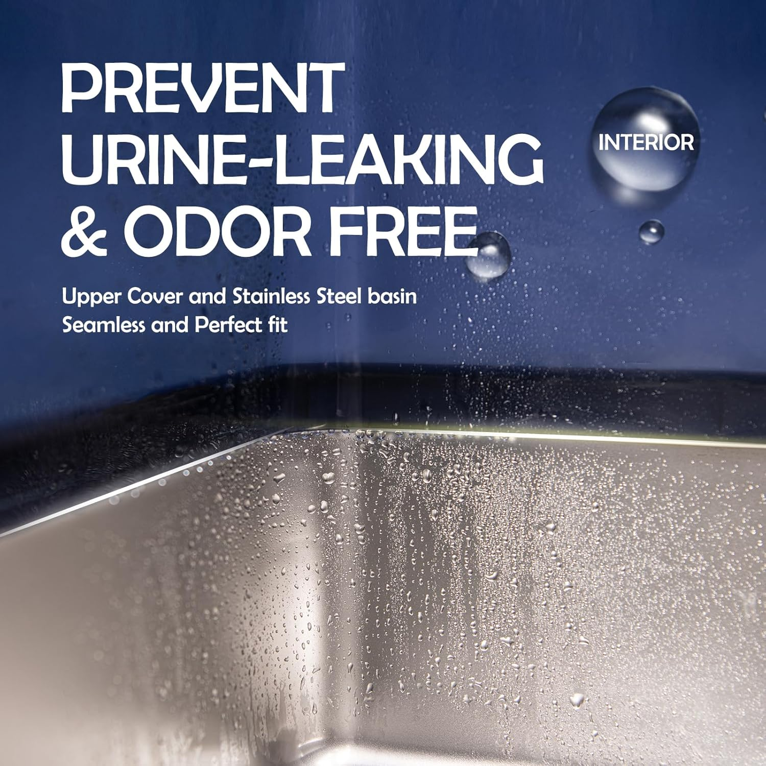 Stainless Steel Cat Litter Box Top Entry XL Large with Lid 8'' High Side Metal Cat Litter Box - Image 6