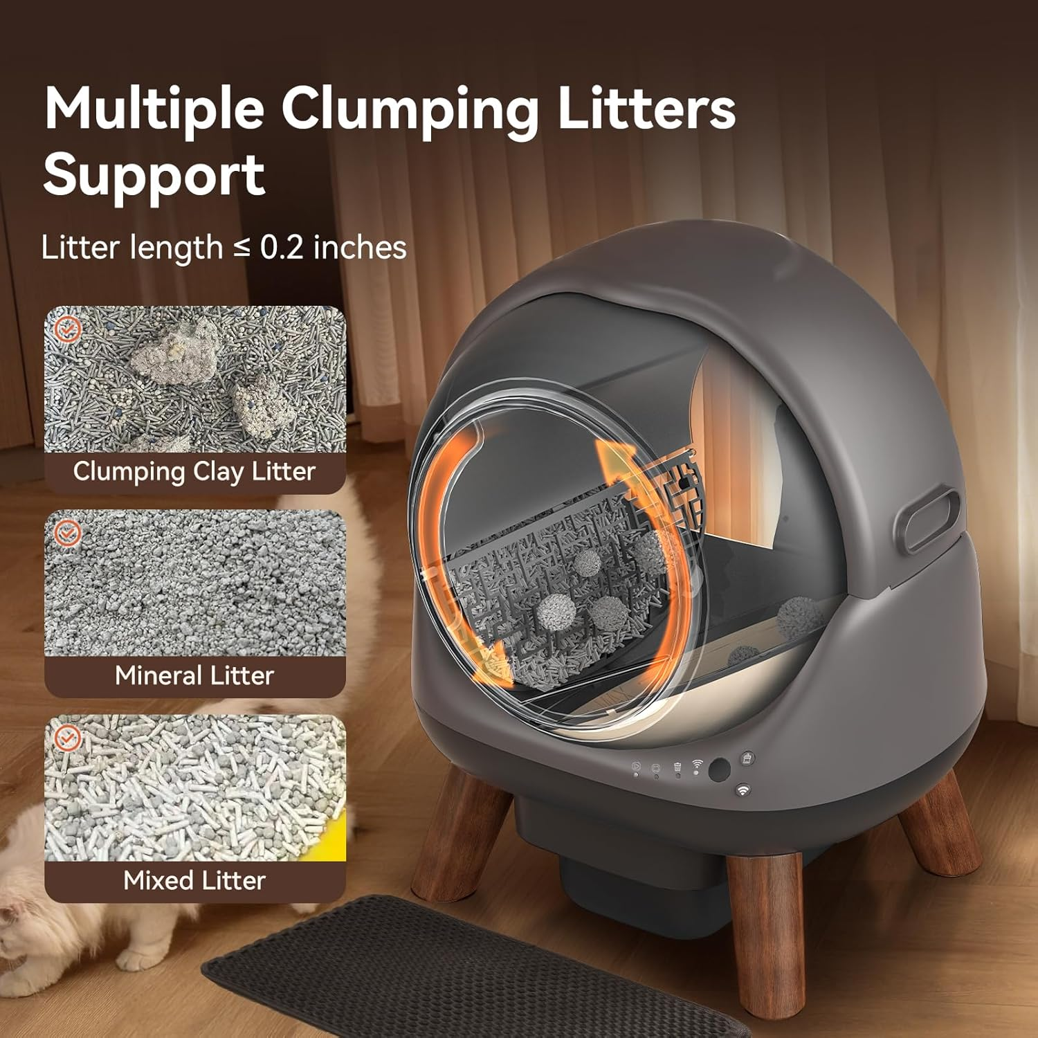 Self Cleaning Litter Box G1 Automatic Cat Litter Box for Cats Robot with Large Openning - Image 5