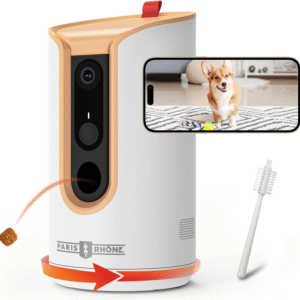 2K Pet Camera, 360°View Dog Camera Treat Dispenser, 5G Wifi Pets Monitoring