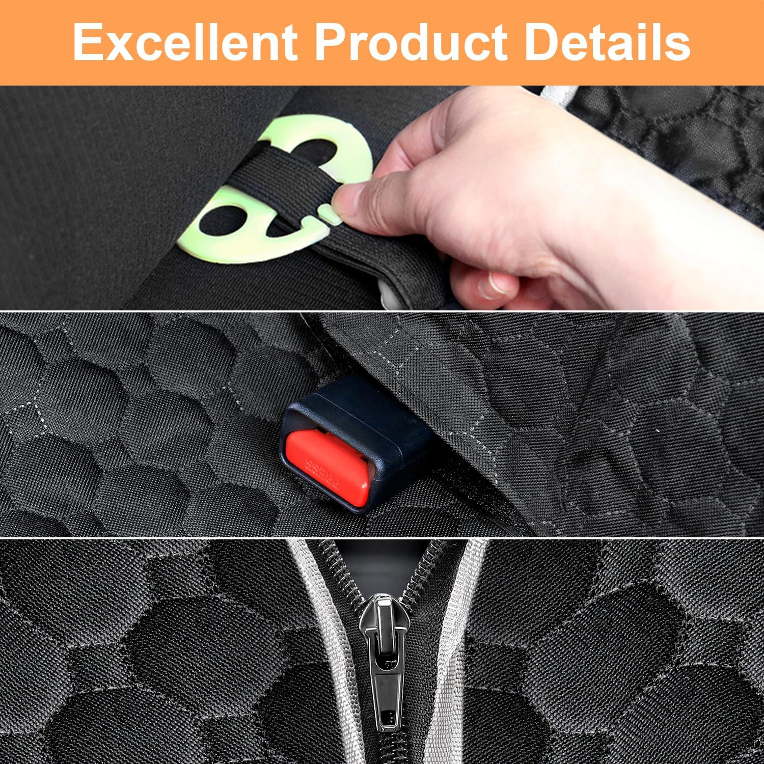 Dog Car Seat Cover for Back Seat 2025 Upgraded 600D Heavy Duty Waterproof & Scratch Proof - Image 9