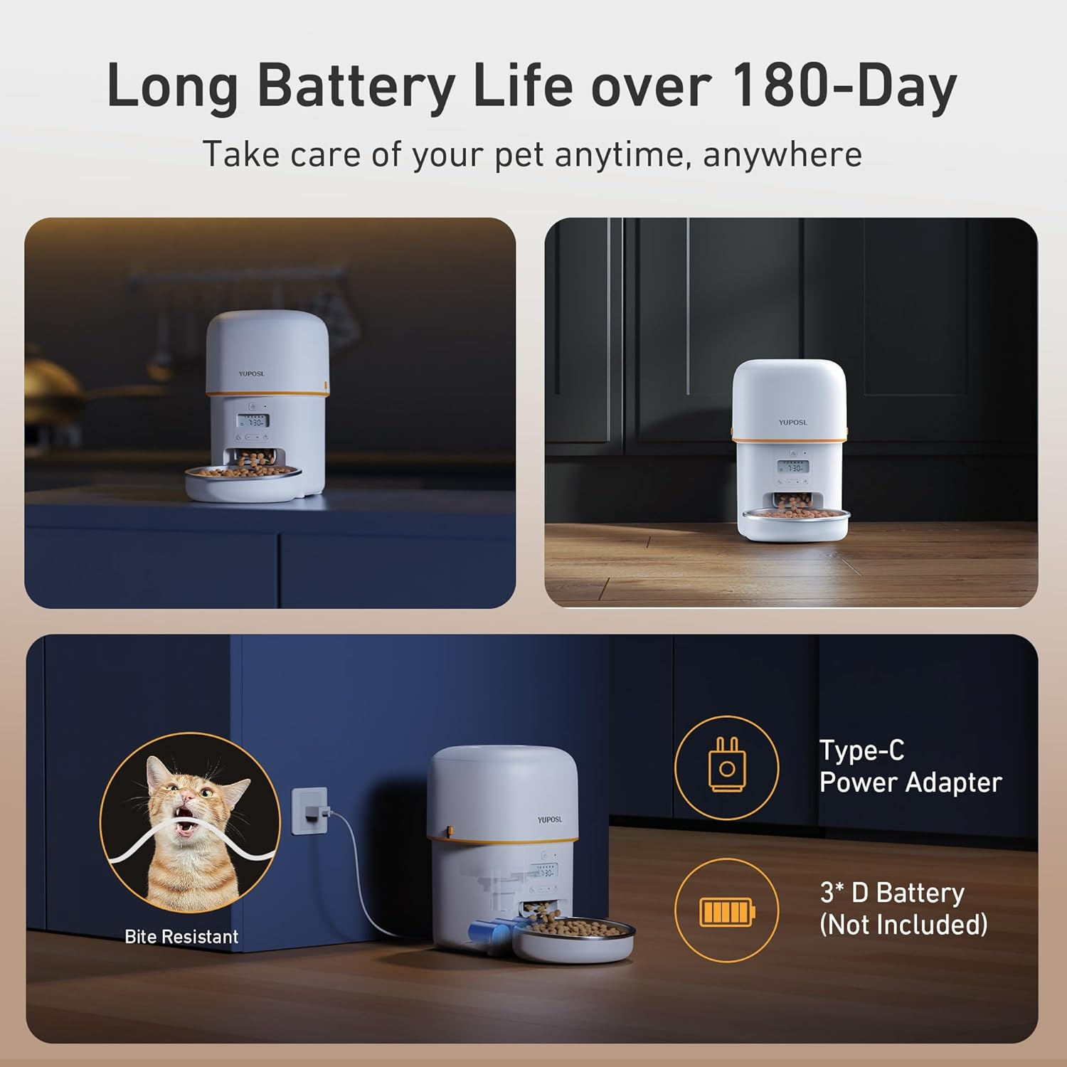 Automatic Cat Feeders 2L Cat Food Dispenser Easy to Use, Timed Automatic Pet Feeder - Image 7