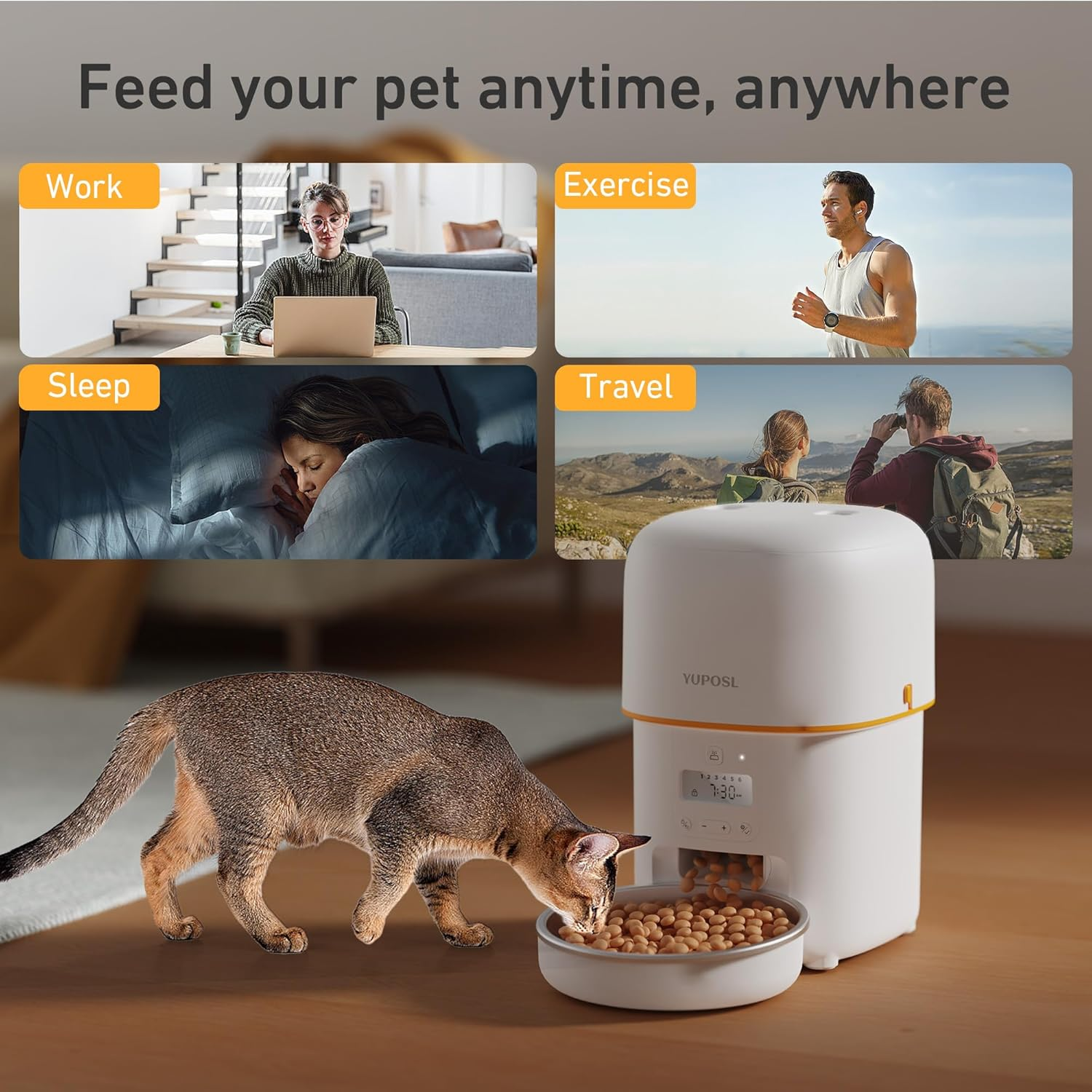 Automatic Cat Feeders 2L Cat Food Dispenser Easy to Use, Timed Automatic Pet Feeder - Image 9