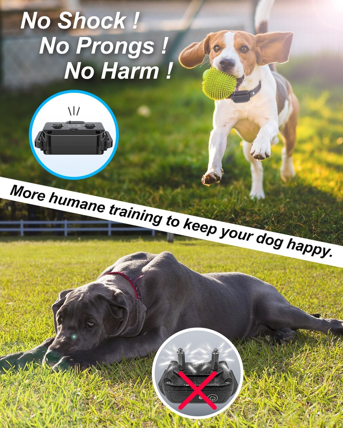 No Shock Dog Training Collar with Remote, Dog Vibration Collar with Controller Beep and Vibrate Only - Image 2