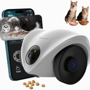 Pet Camera Robot with One Tap Remote Feeding Treat Dispenser 360°Mobile Monitor