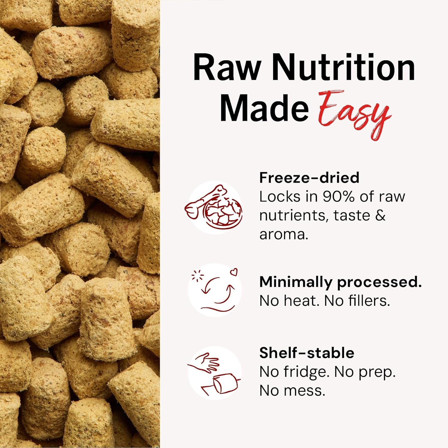 Freeze-Dried Raw Chewy’s Chicken Meal Mixers – Grain-Free Dog Food Topper for Small & Large Breeds, Protein-Rich Recipe (8 oz Bag) - Image 7