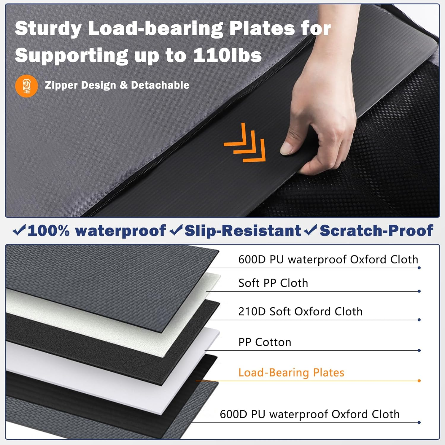 Dog Car Seat for Large Medium Dogs Back Seat Extender Waterproof seat L-28 * 22 * 20.5In - Image 5