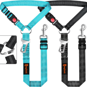 Removable Dog Seat Belt Harness for Car, 3 in 1 Pet Dog Car Seatbelt Leash Retractable