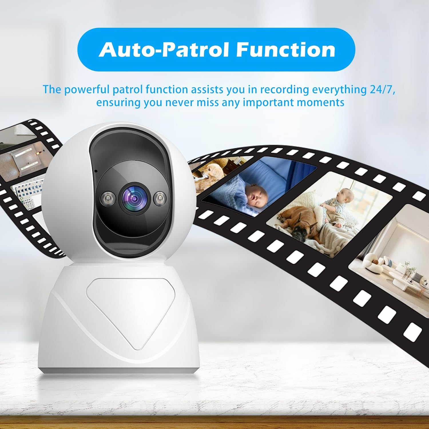 3MP Indoor Security Camera 5G Wifi 360° Pan/Tilt Home Cameras for Baby - Image 6