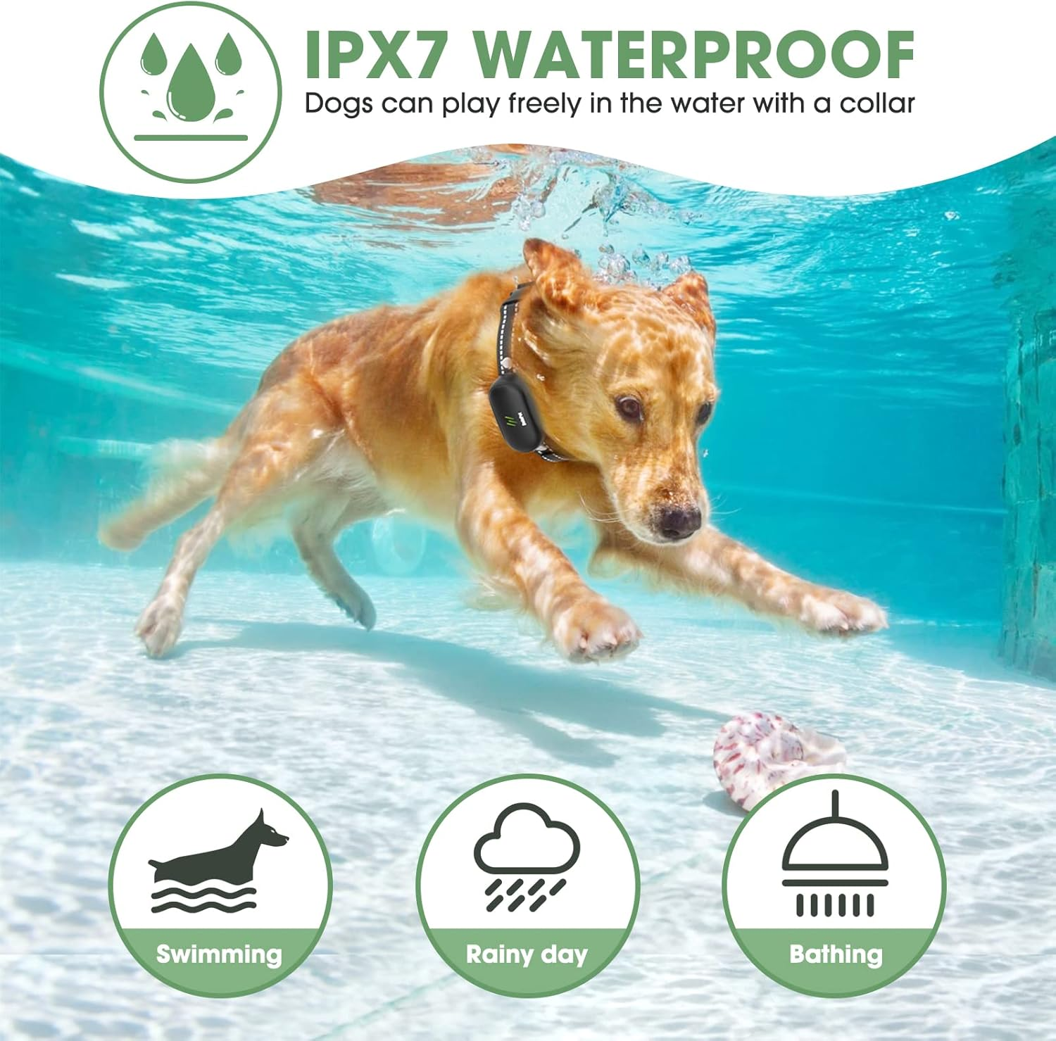 Dog Shock Collar Electric Dog Training Collar with Remote 1600FT Rechargeable - Image 5