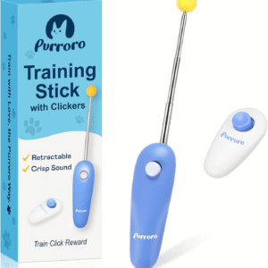 Cat Training Clicker Kit Includes Finger Clicker and Target Stick Perfect for Positive Reinforcement