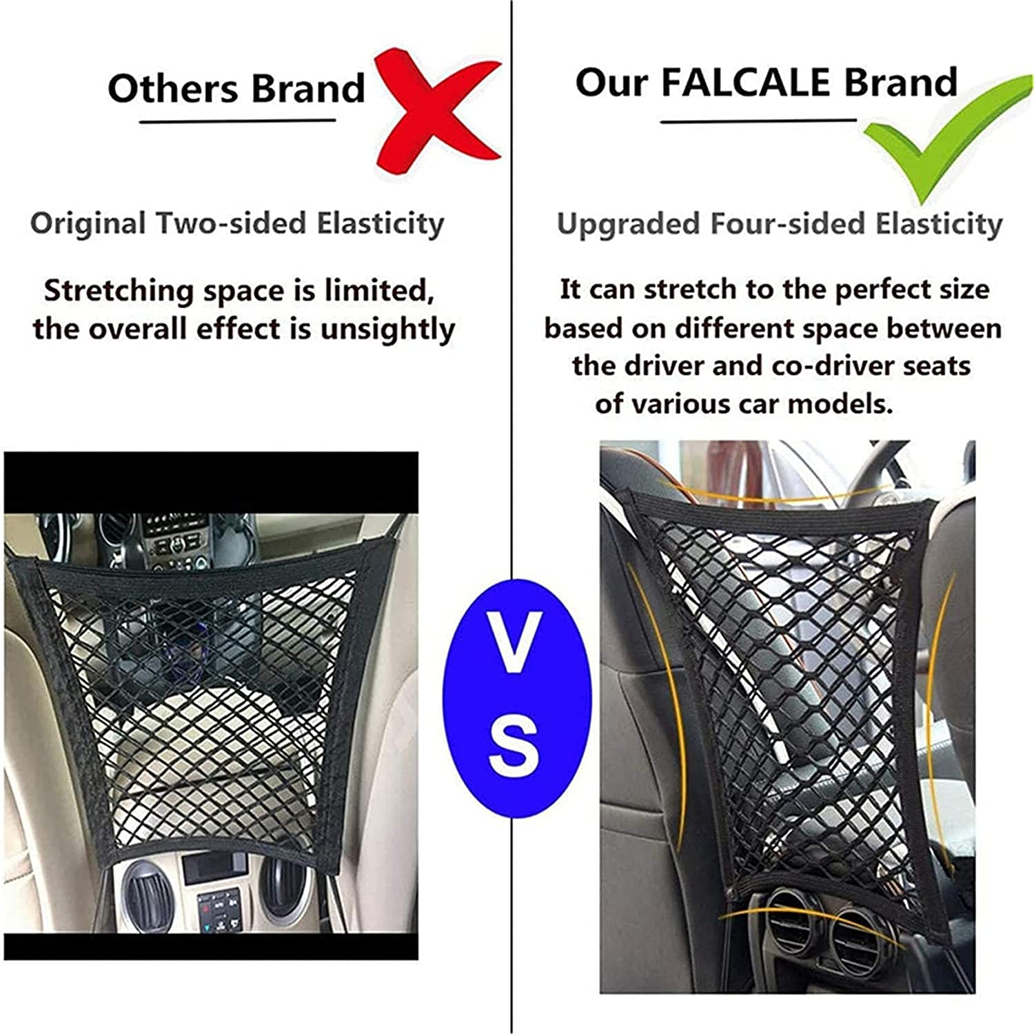 Dog Car Net Barrier Pet Barrier with Auto Safety Mesh Organizer Baby Stretchable Storage - Image 7