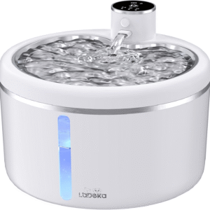 Wireless Cat Water Fountain with Stainless Steel Tray 102Oz/3L Automatic Pet Water Dispenser