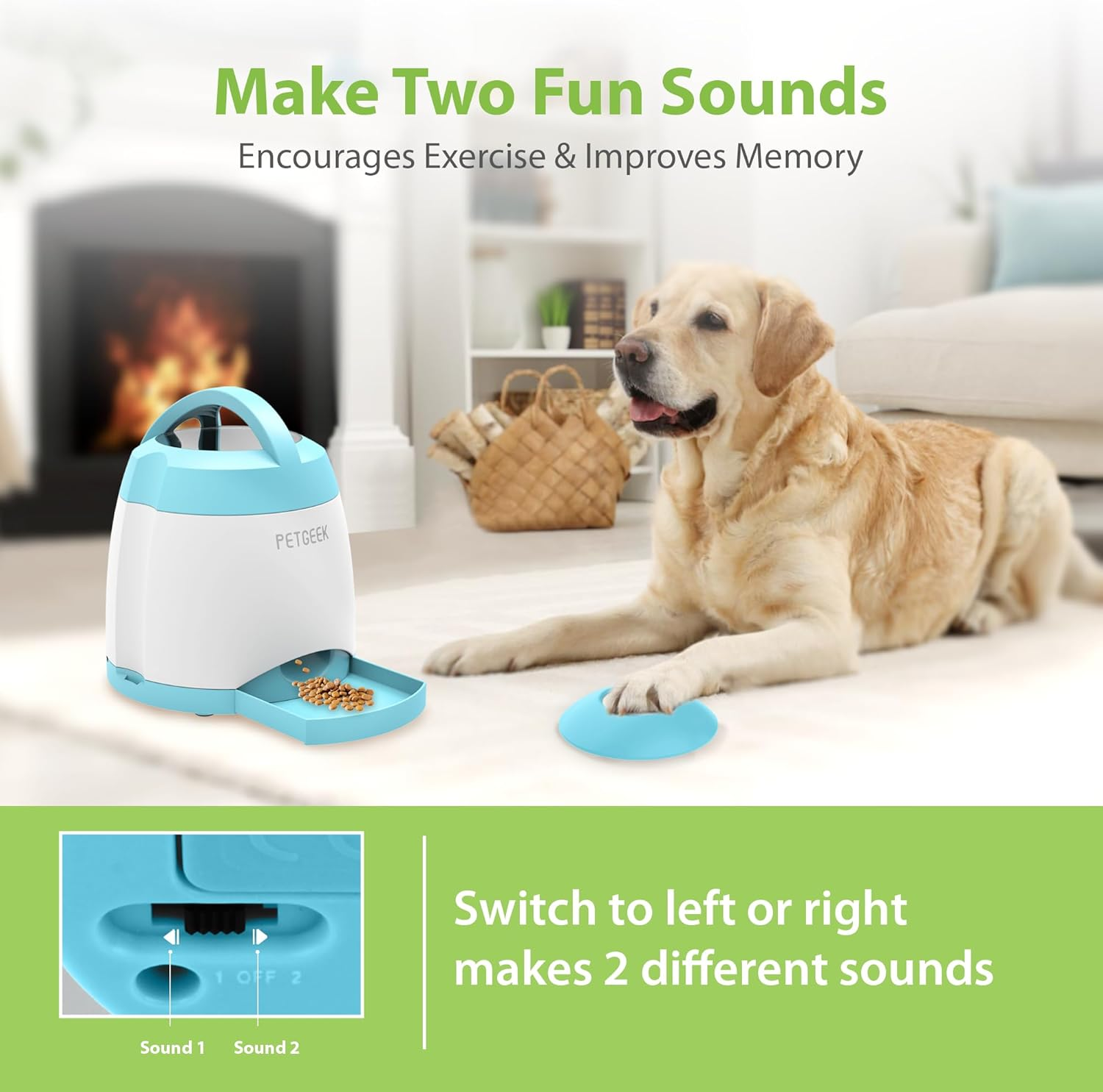 Automatic Dog Treat Dispenser Interactive Pet Toy Food Dispensing for IQ Training - Image 4