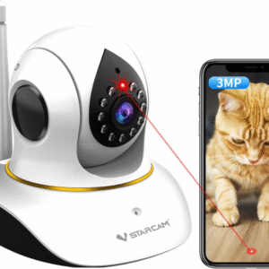 Pet Camera with Laser 3MP 2.4Ghz Wifi Interactive Dog & Cat Laser Toy with Night Vision