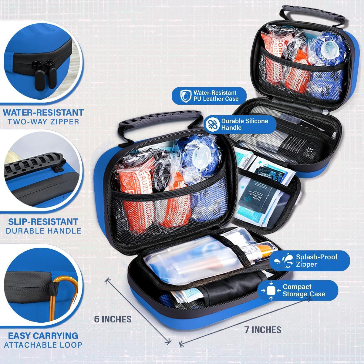 EVERLIT Pet Medic First Aid Kit Vet-Approved Animal Care Kit with 95 Pcs Medical - Image 3