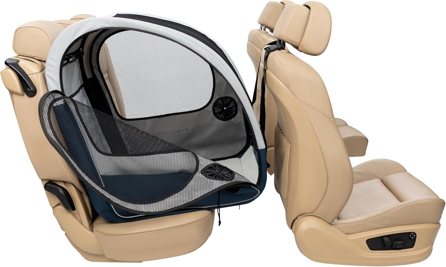 Happy Ride Collapsible Travel Crate Safe Travel Containment with Heavy Duty Aluminum Frame - Image 2