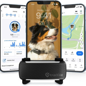 Smart Dog GPS Tracker Live Pet Tracker with Virtual Fence Vital Signs Monitoring