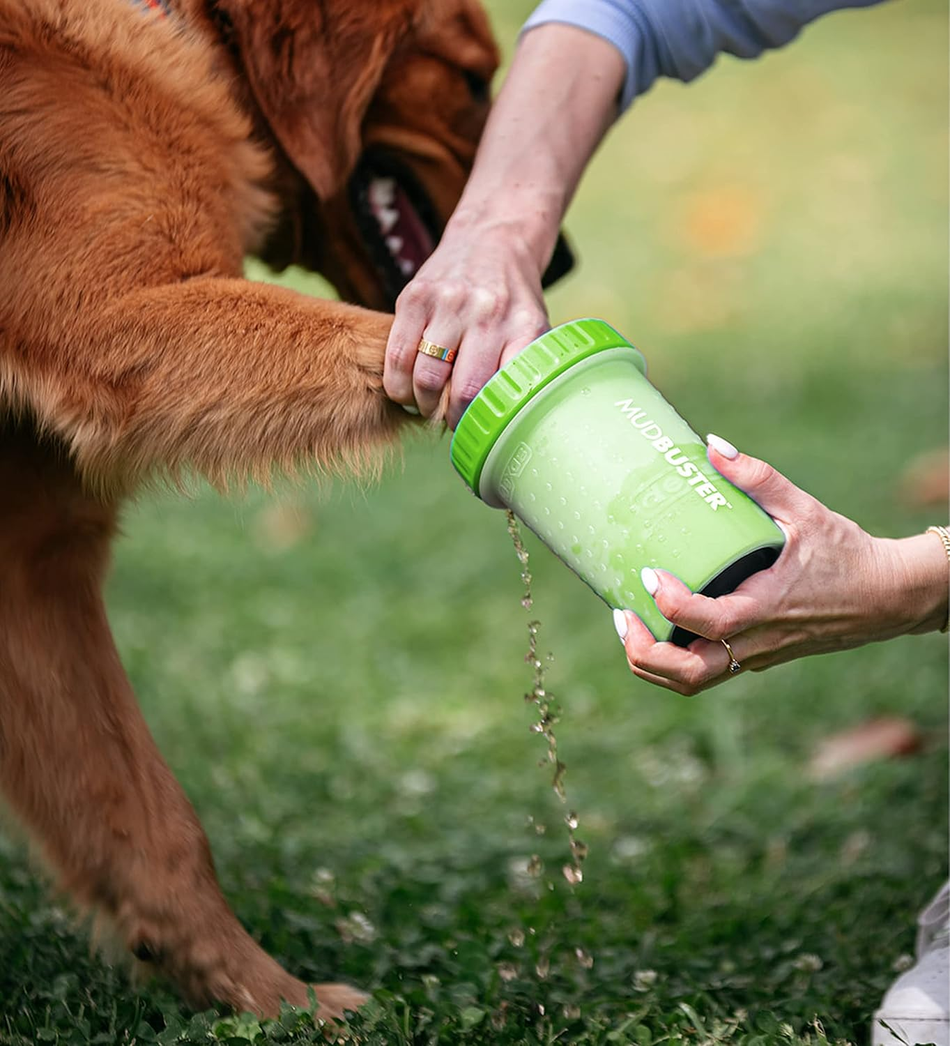 Mudbuster Portable Dog Paw Cleaner, Medium, Green, PW710383 Free Shipping - Image 5