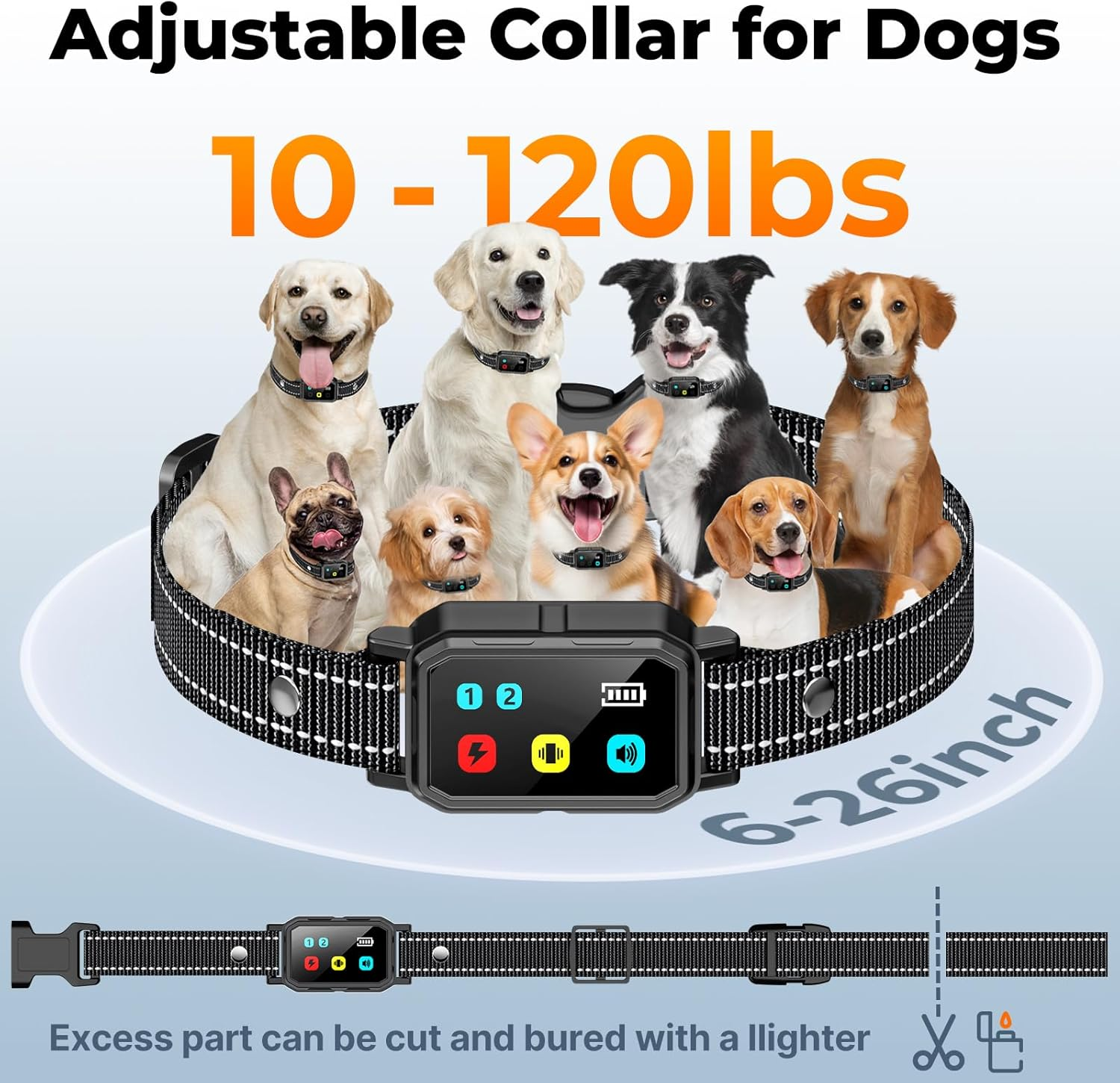 Dog Training Collar 3300FT Dog Training Collar with Remote IPX7 Waterproof Collar with Beep - Image 7