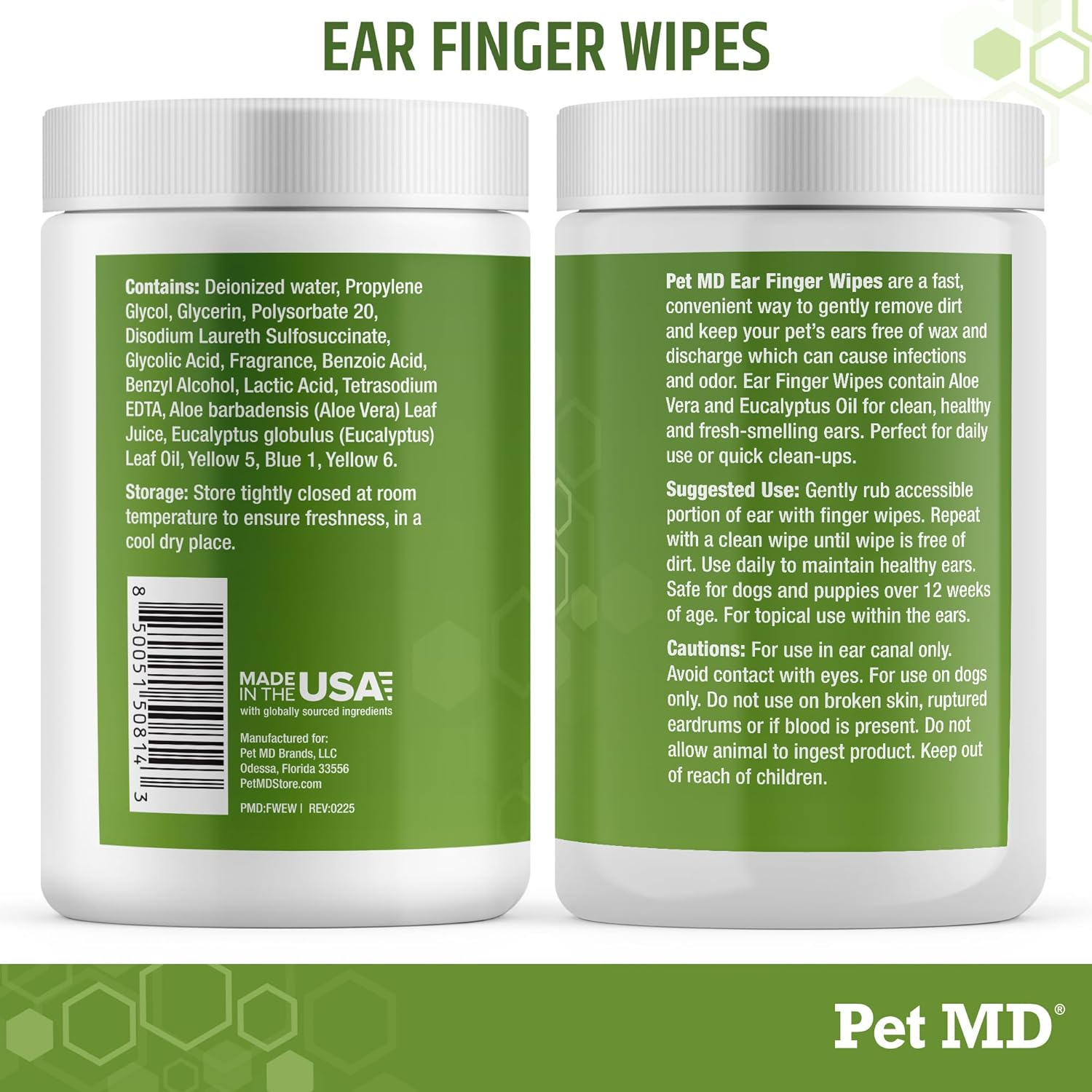 Dog Ear Cleaning Finger Wipes with Aloe Vera & Eucalyptus Oil Veterinarian Formulated - Image 7