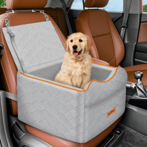 Small Dog Car Seat Waterproof Dog Booster Seat with Thick Cushion & Safety Leash