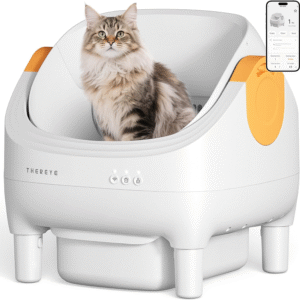 Self Cleaning Cat Litter Box Open-Top Automatic Litter Box Smart App and Safety Sensors