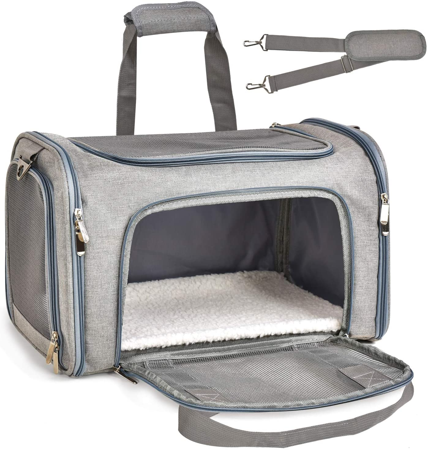 Cat Carriers Dog Carrier Pet Carrier for Small / Medium Cats Dogs Puppies (Up to 15Lbs) - Image 9