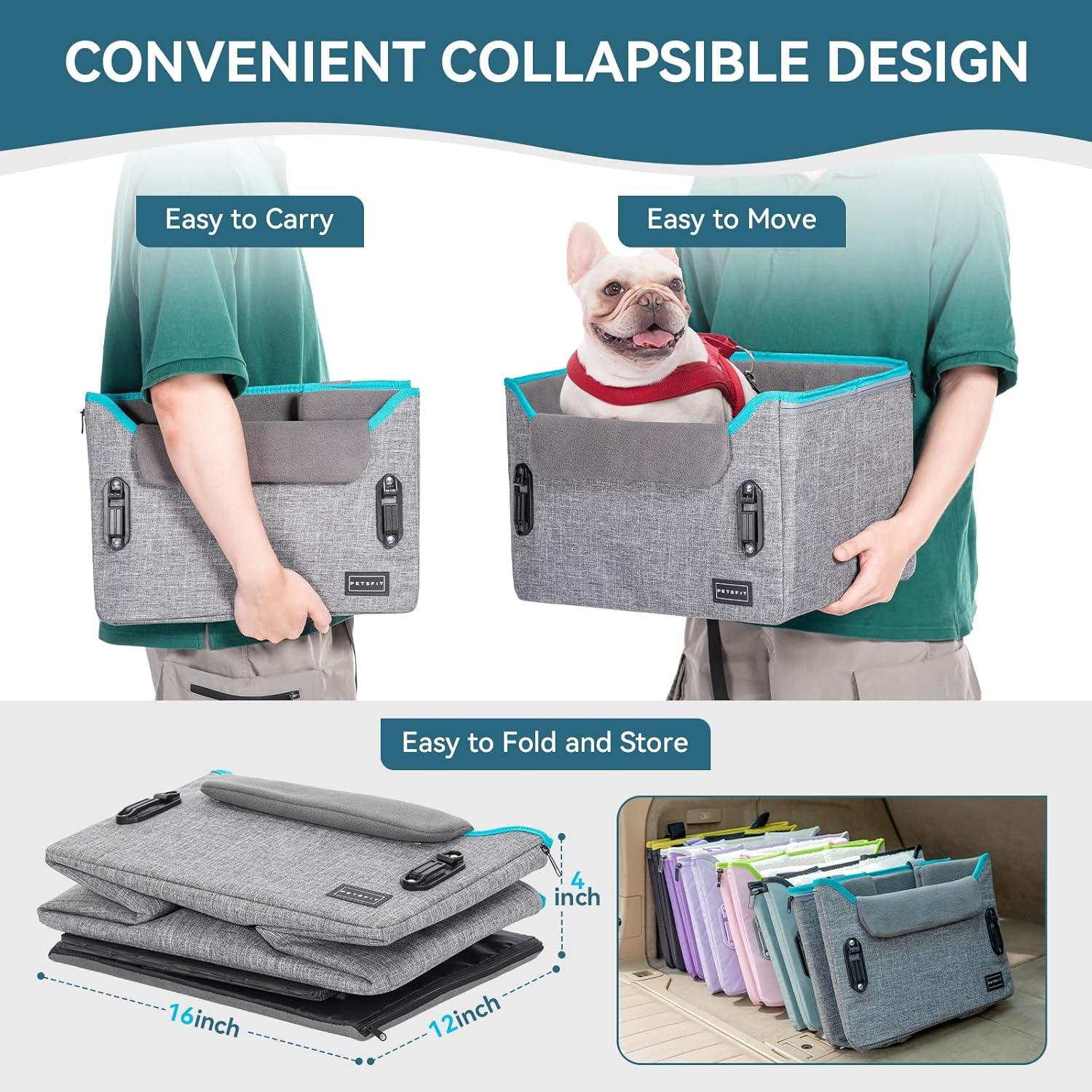 Dog Car Seats for Small Dogs Patent Safe Buckles Dog Booster Car Seat Cat Cars Seat - Image 9