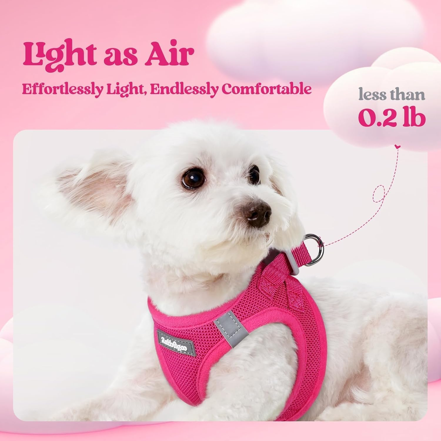 Dog Harness Small Sized and Leash Set Step in Soft Light Puppy Vest Breathable Mesh - Image 3