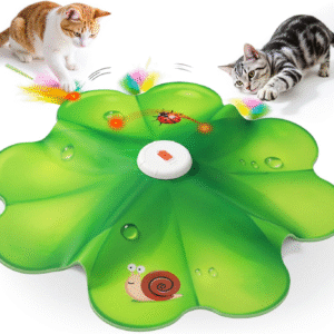 Rechargeable Cat Toys 2 in 1 Hide and Seek Game Interactive Cat Toy Movable LED Red Dot