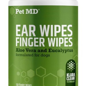 Dog Ear Cleaning Finger Wipes with Aloe Vera & Eucalyptus Oil Veterinarian Formulated