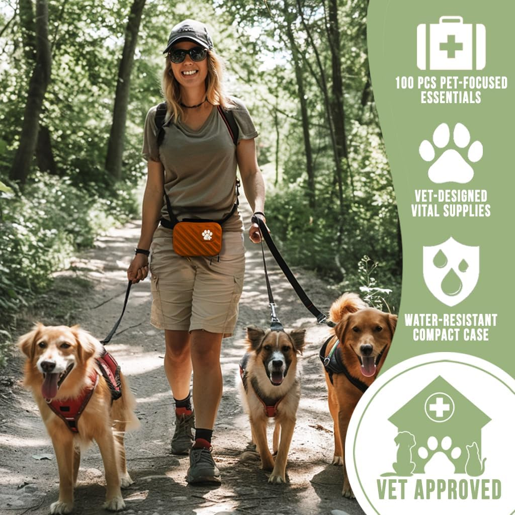 EVERLIT Pet Medic First Aid Kit Vet-Approved Animal Care Kit with 95 Pcs Medical - Image 7