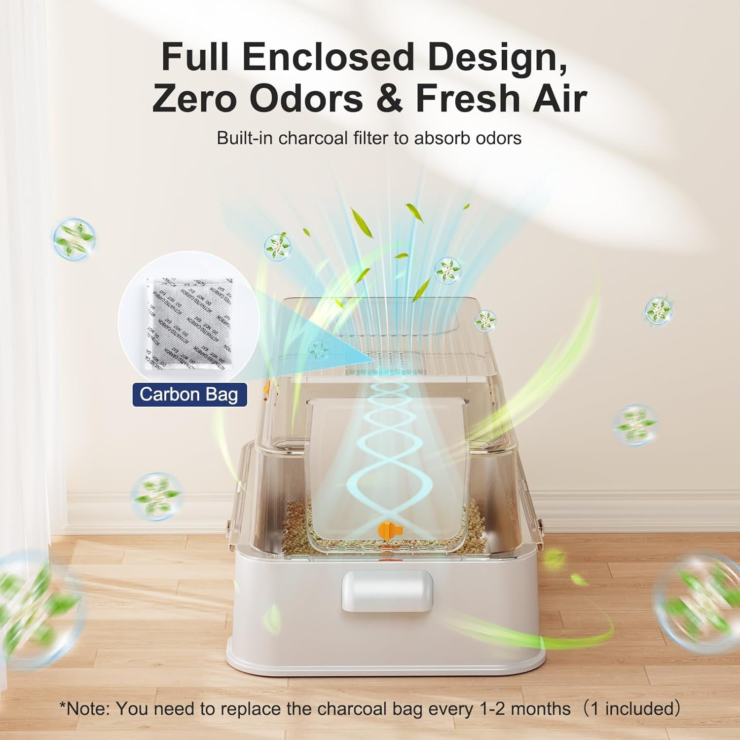 Stainless Steel Litter Box with Lid XL Extra Large Cat Litter Box for Big Cats Enclosed Drawer - Image 5