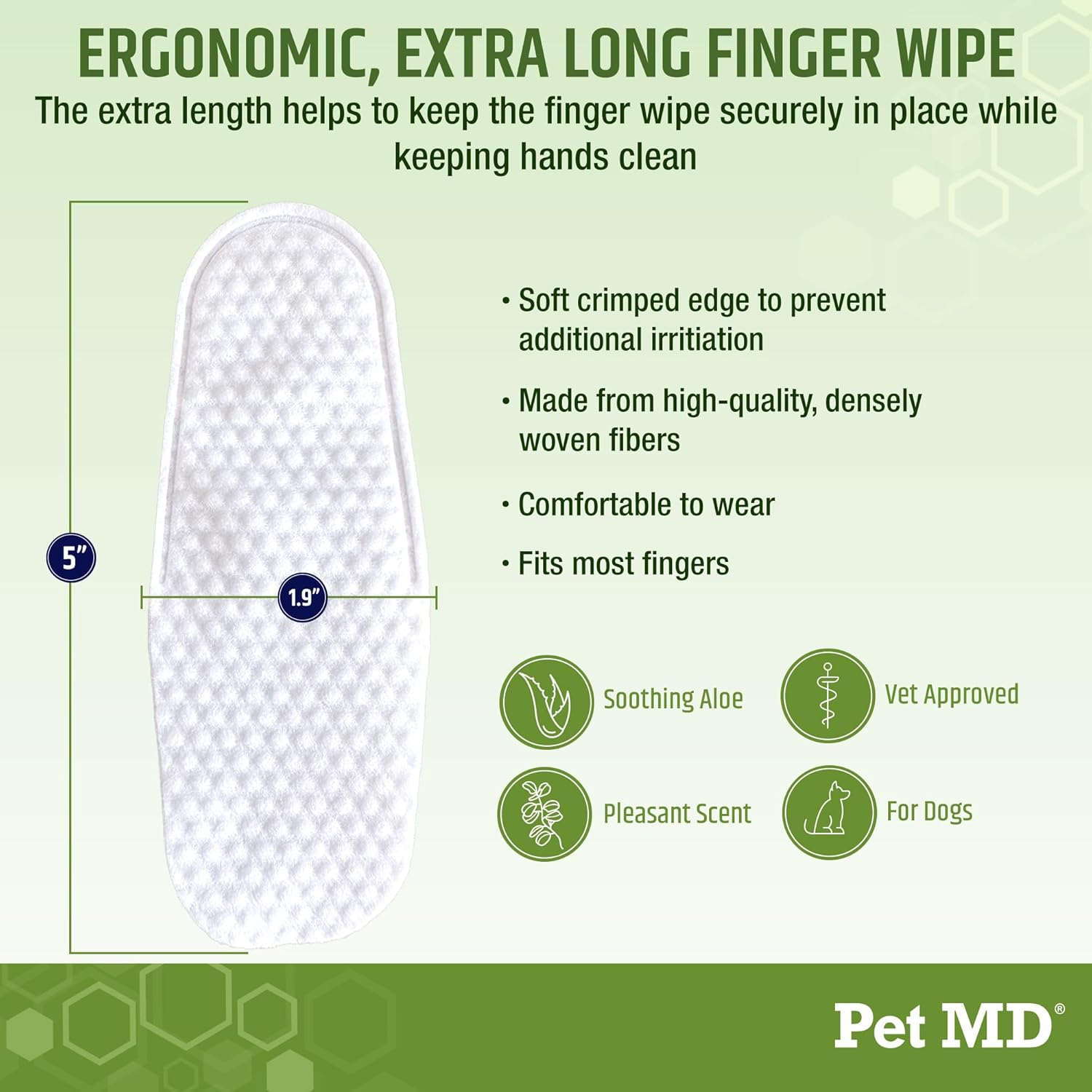 Dog Ear Cleaning Finger Wipes with Aloe Vera & Eucalyptus Oil Veterinarian Formulated - Image 6