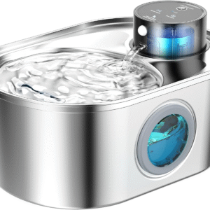 Wireless Cat Water Fountain Battery Operated Stainless Steel Pet Fountain