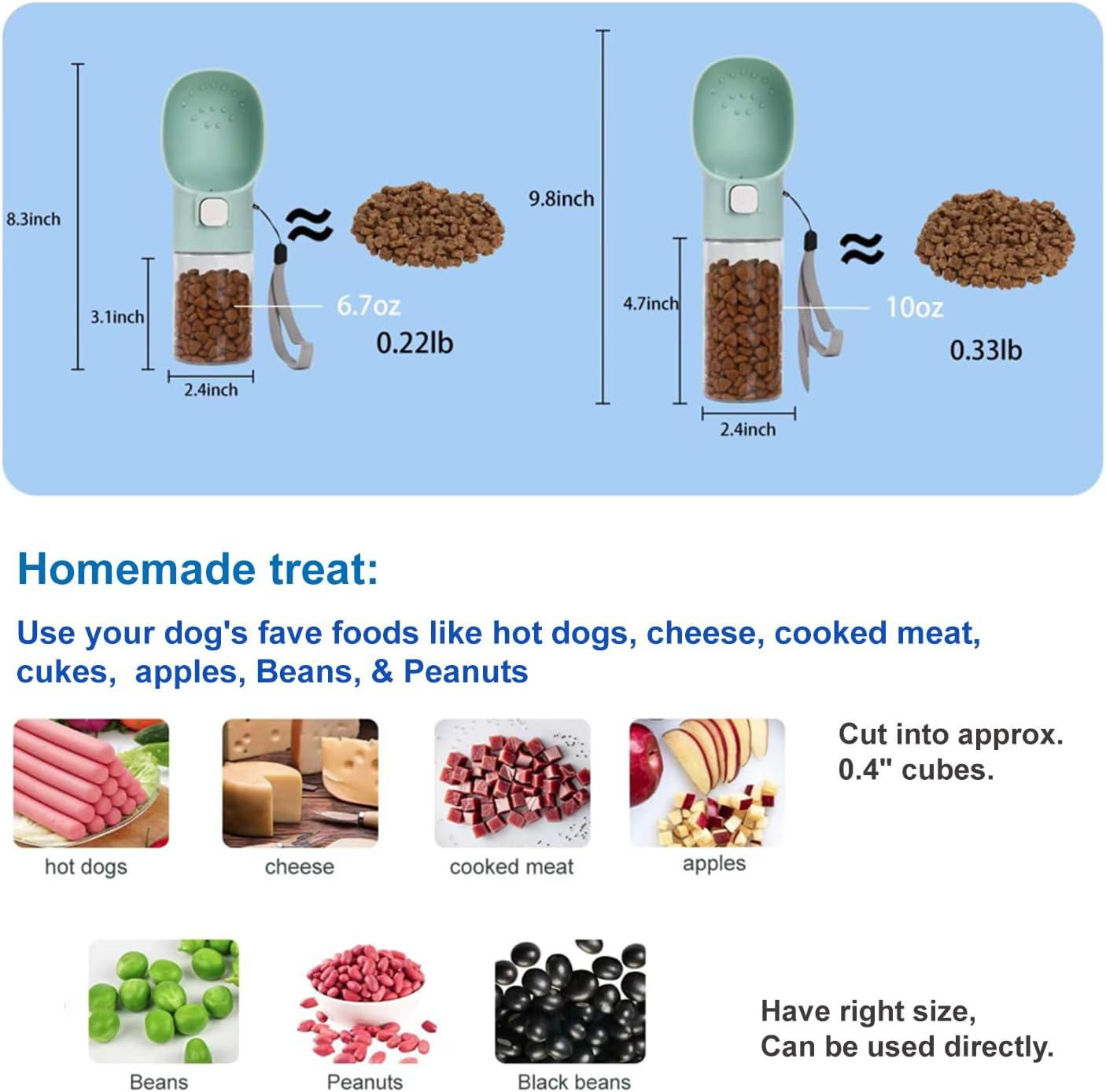 Handheld Dog Treat Dispenser Built-In Clicker & Treat Pouch, Hand Feeder for Puppy Training - Image 5